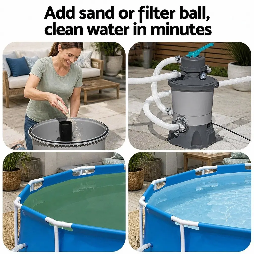 800GPH Sand Filter Pump System for Pools
