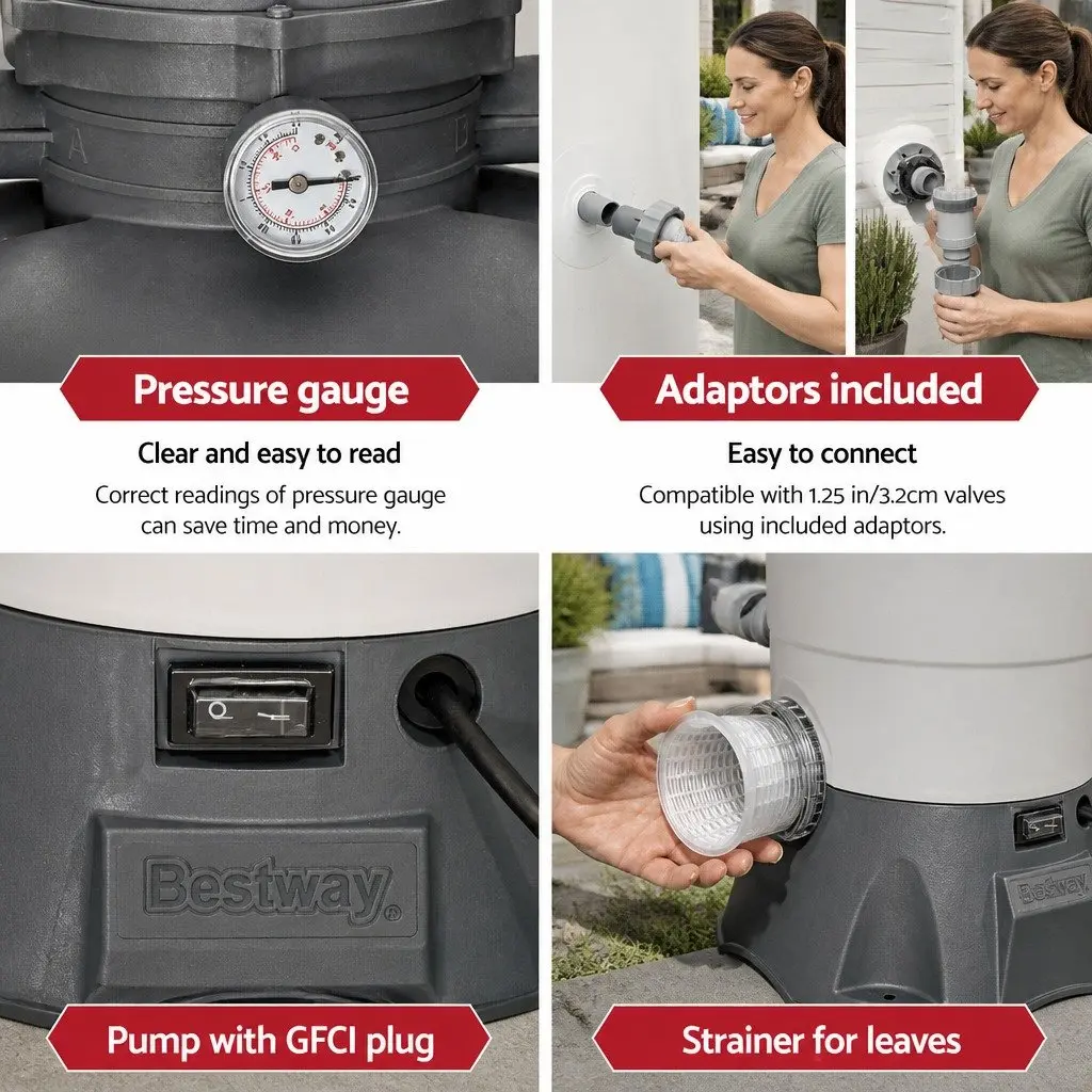 800GPH Sand Filter Pump System for Pools