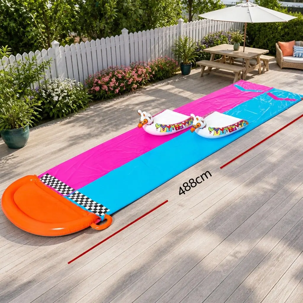 Double Lane Inflatable Water Slide for Kids