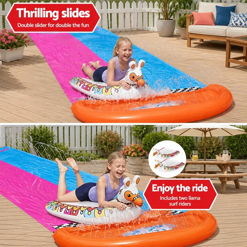 Double Lane Inflatable Water Slide for Kids
