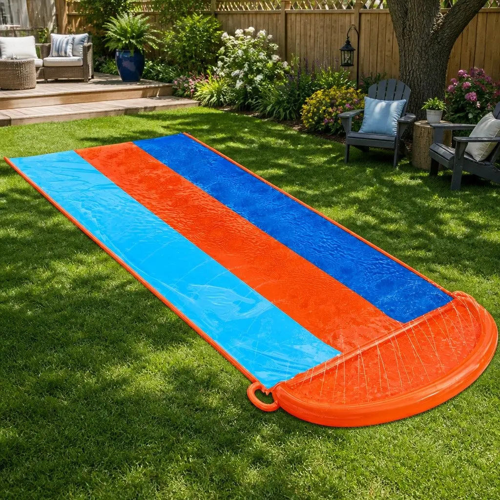 Triple Lane Inflatable Water Slide for Kids 4.88m
