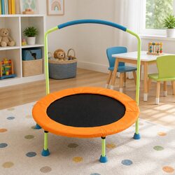 Durable 36 Inch Kids Trampoline with Safety Handlebar