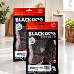 Beef Liver Dog Treats 150g x 2 Pack Natural Protein Chews All Breeds Puppies
