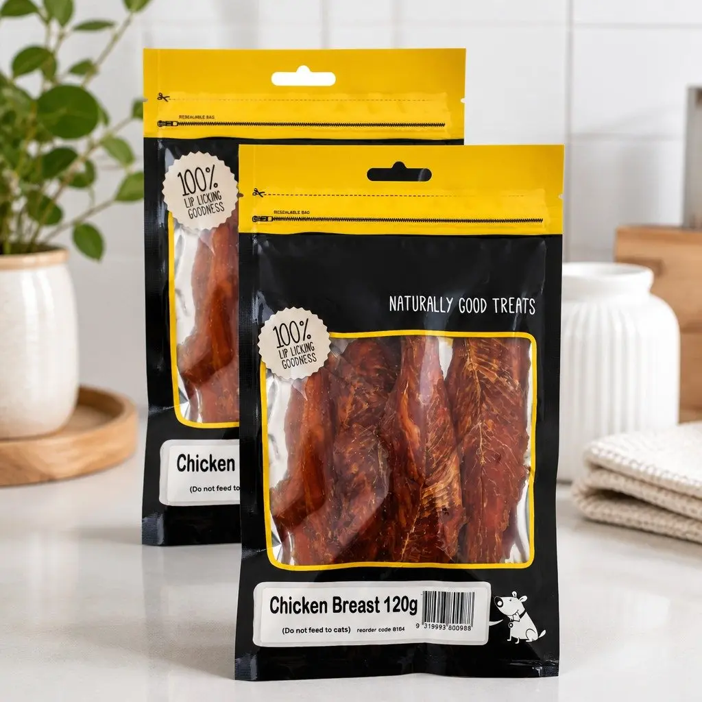 High Protein Low Fat Dog Chicken Breast Treats 120g x 2pk