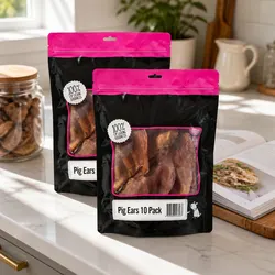 Premium 10 Pack of All-Natural Pig Ears for Dogs