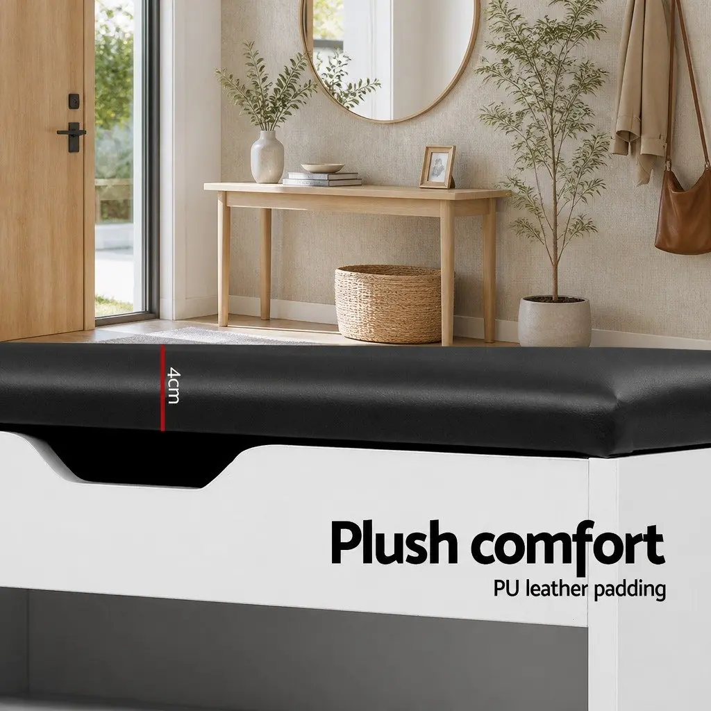 Shoe Rack Cabinet Bench with 3-Tier Storage