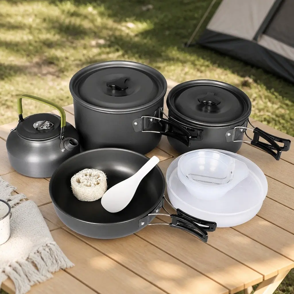 16-Piece Camping Cookware Set for Outdoor Cooking