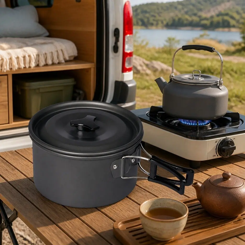 16-Piece Camping Cookware Set for Outdoor Cooking