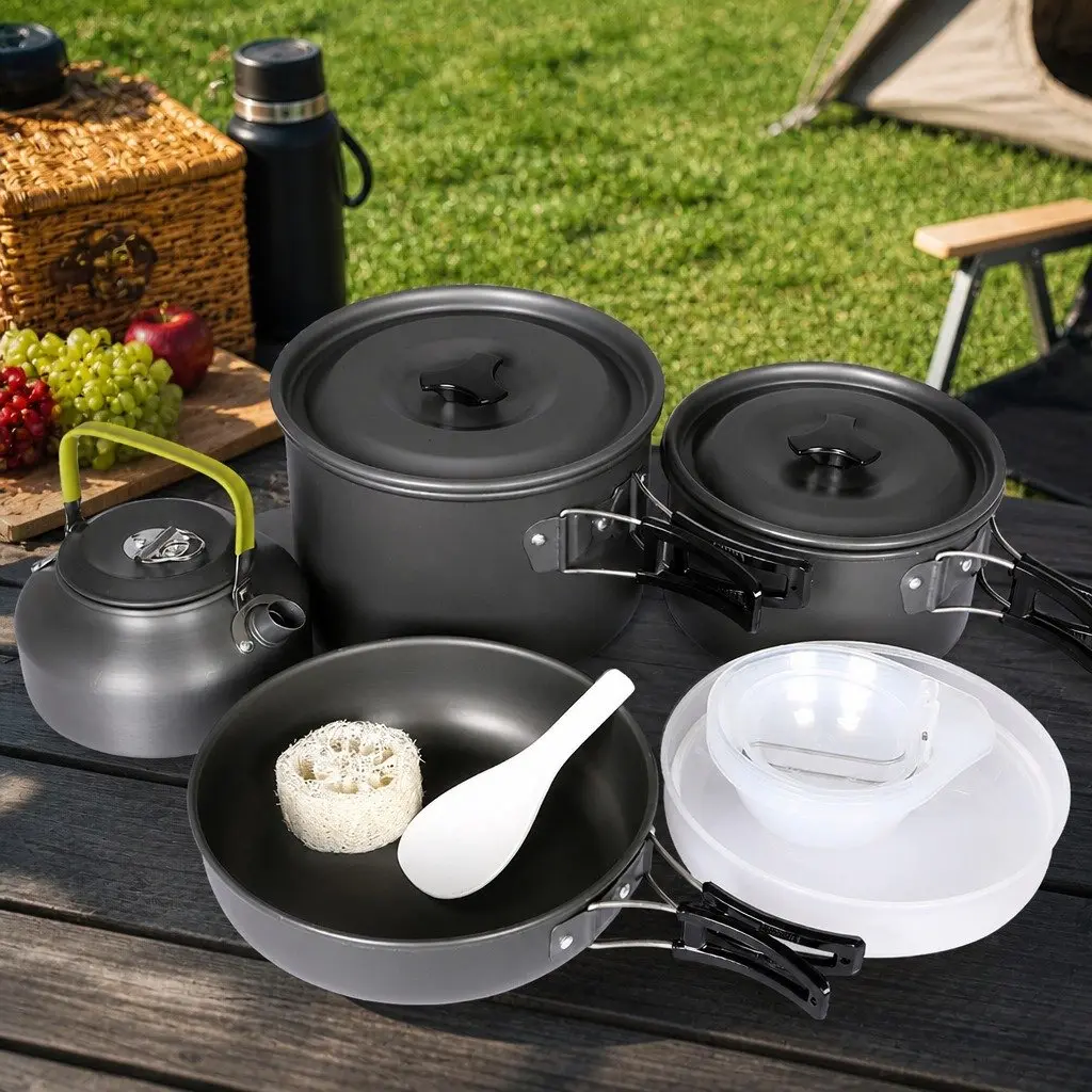 16-Piece Camping Cookware Set for Outdoor Cooking