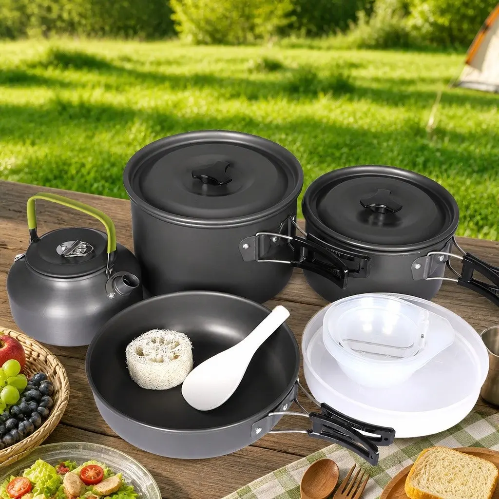 16-Piece Camping Cookware Set for Outdoor Cooking