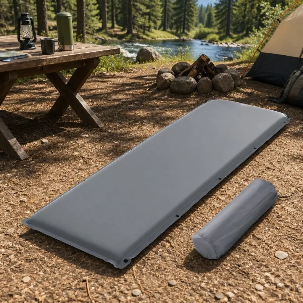 Portable Self-Inflating Camping Mattress in Grey