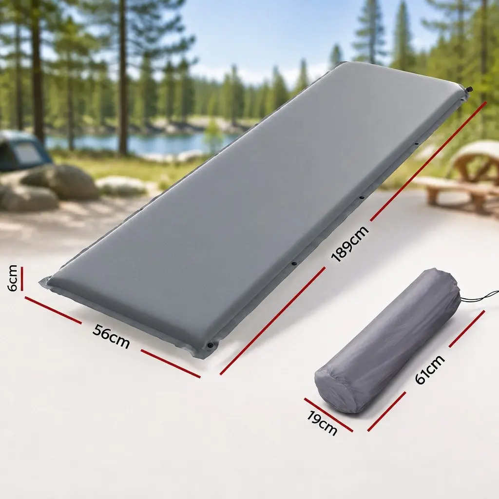 Portable Self-Inflating Camping Mattress in Grey