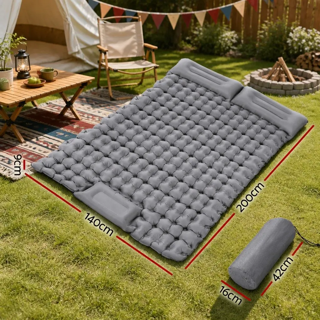 Self Inflating Camping Mattress Air Bed Double 9cm Thickness Sleeping Mat Carry