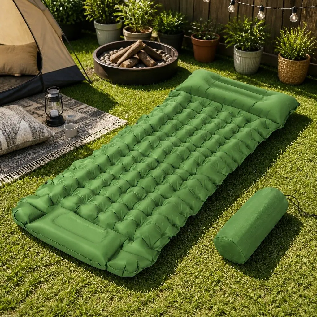 Self-Inflating Camping Sleeping Mat with Pillow