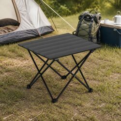 Folding Camping Table 40CM Roll Up Portable Outdoor Picnic BBQ Aluminium Desk