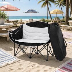 Two-Person Portable Moon Chair for Camping and Relaxation
