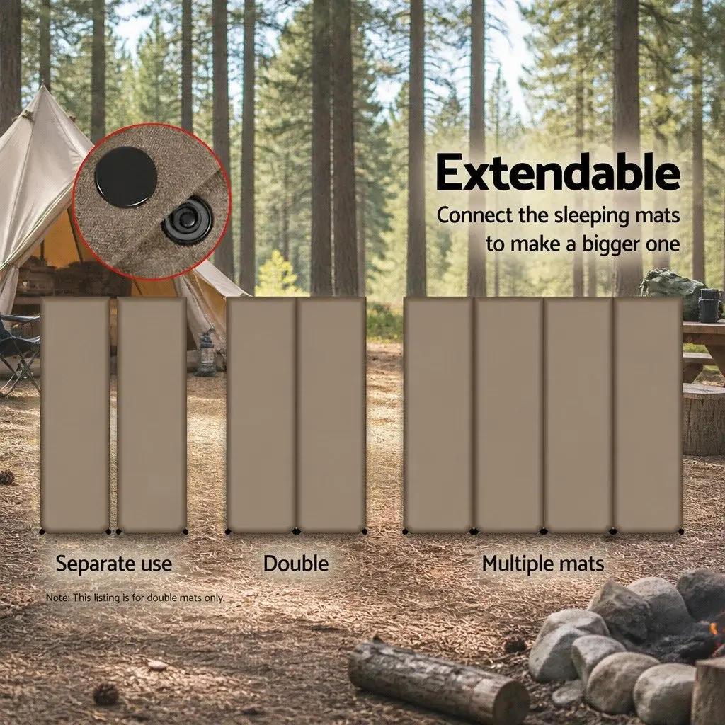 Self Inflating Double Sleeping Mat for Camping