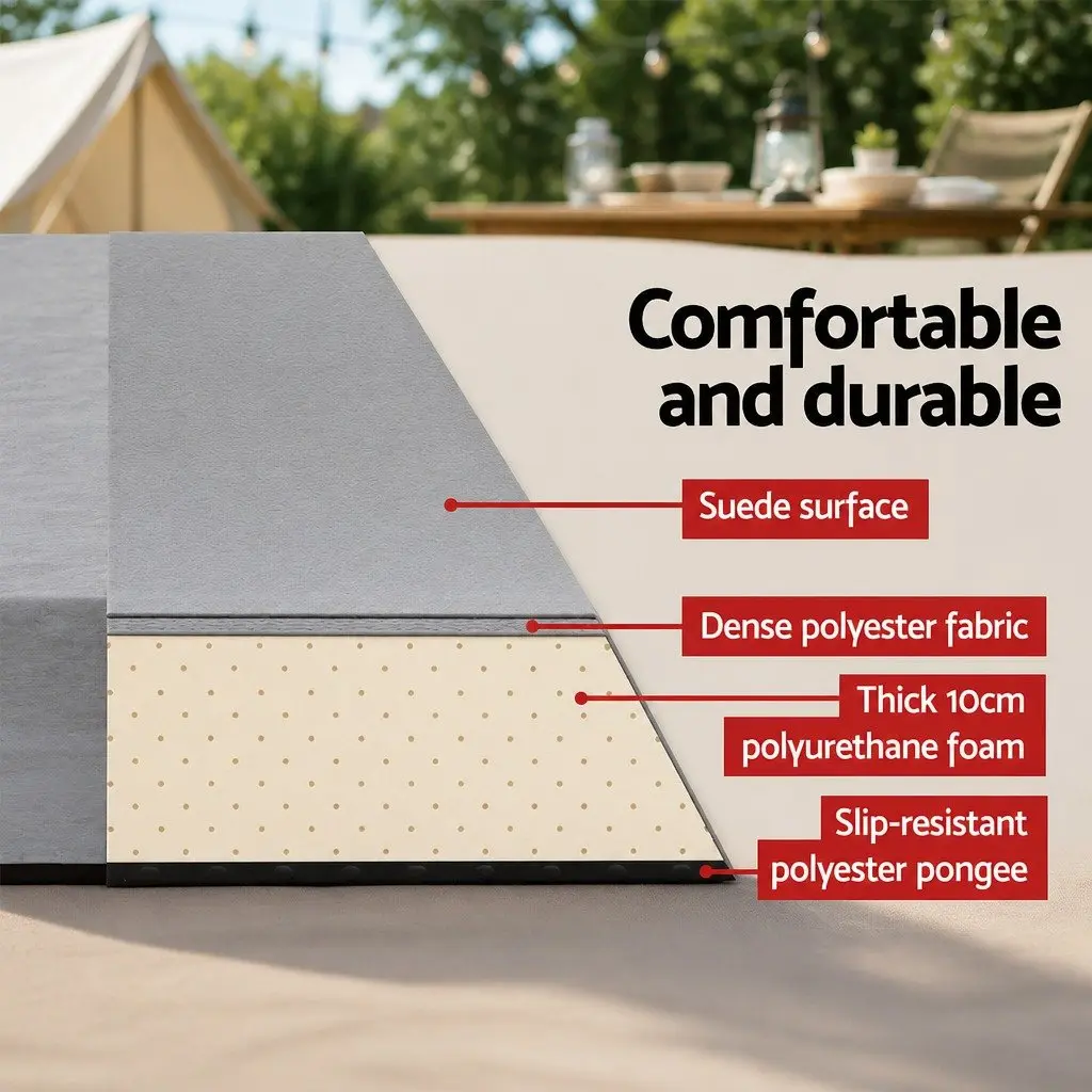 Grey Self-Inflating Sleeping Mat for Camping