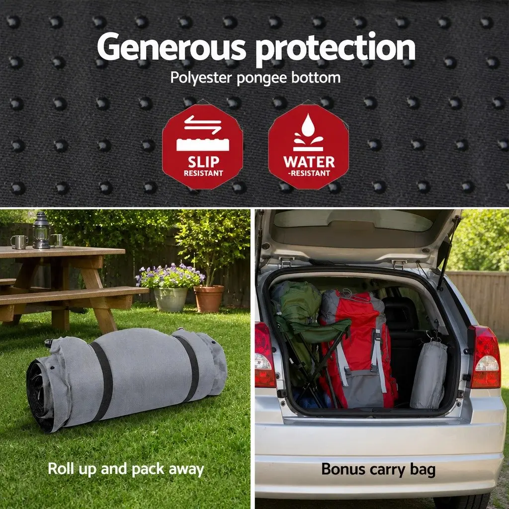 Grey Self-Inflating Sleeping Mat for Camping