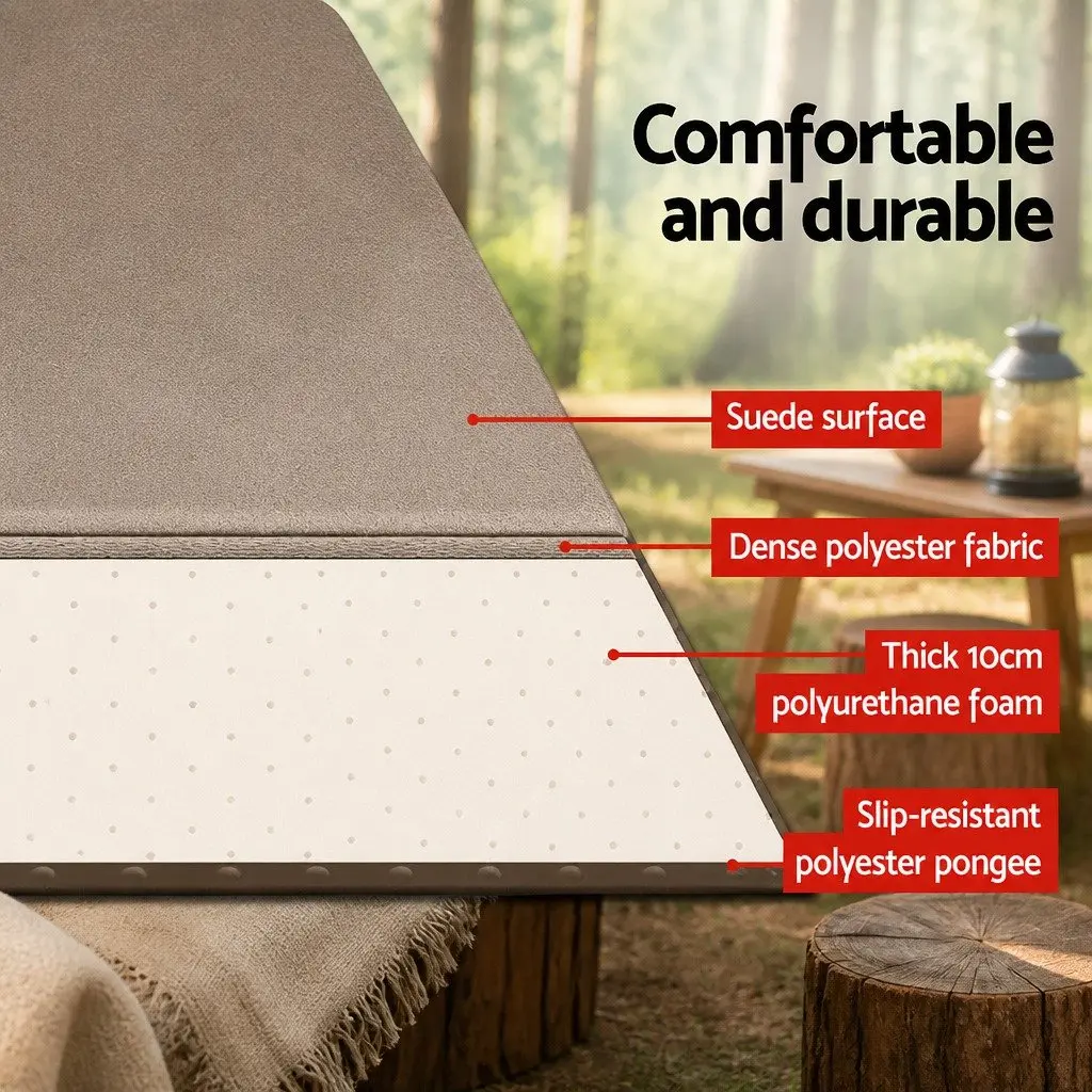 Self-Inflating Camping Mattress in Coffee