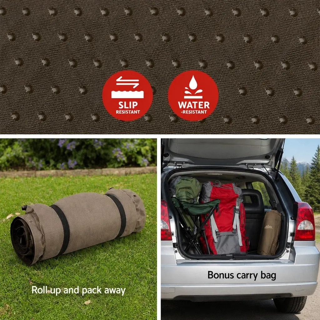 Self-Inflating Camping Mattress in Coffee