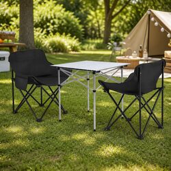 Durable 3-Piece Camping Table Chair Set for Outdoors
