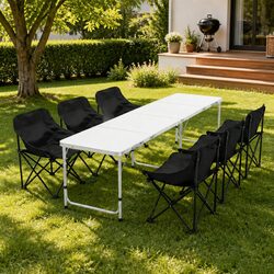 Durable 7-Piece Camping Table Chair Set for Outdoor Use