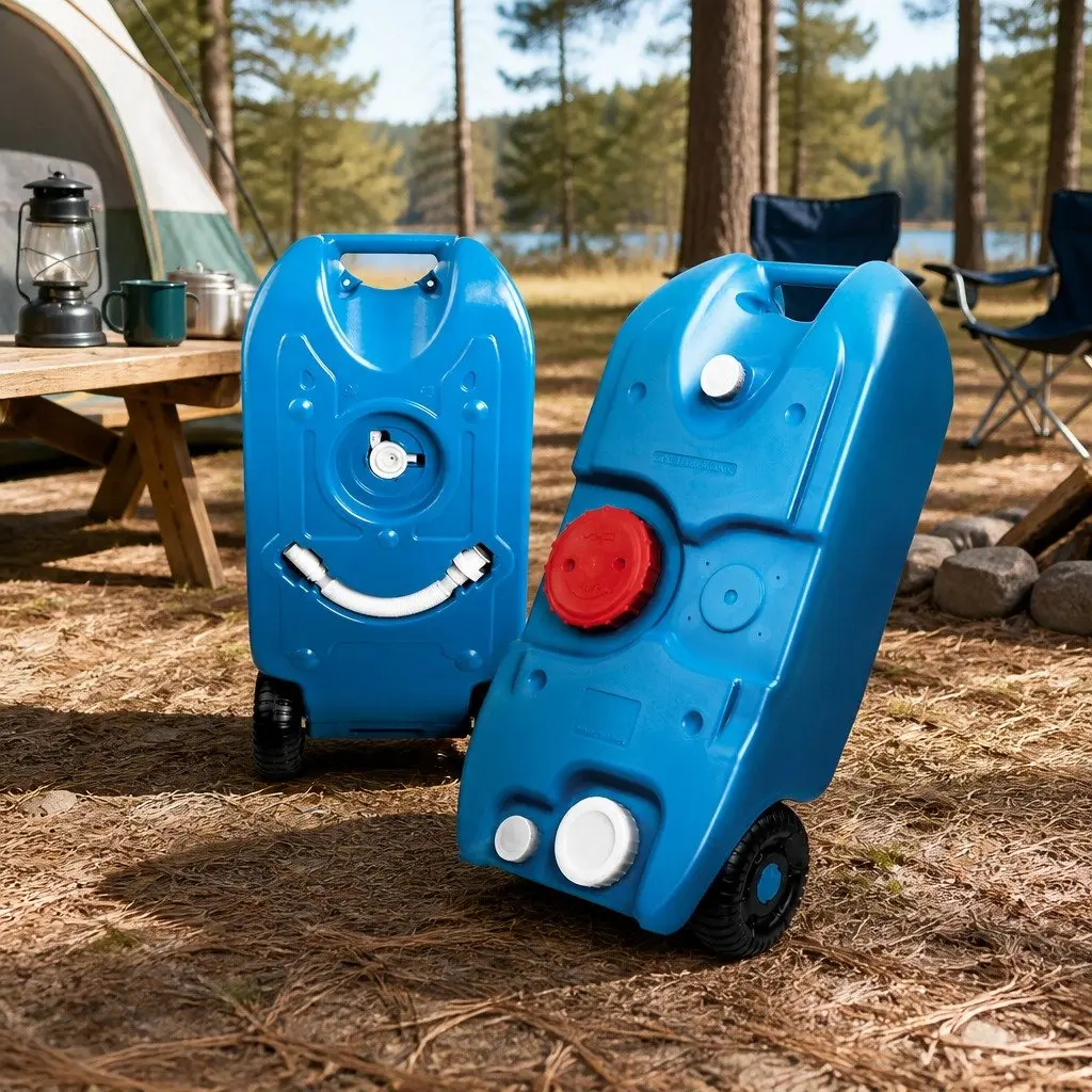 40L Portable Water Tank with Wheels for Easy Transport