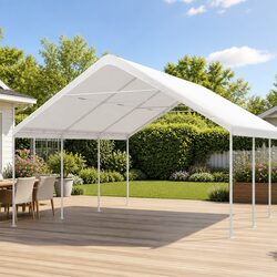 Sturdy 6x6m Carport with Durable Steel Frame