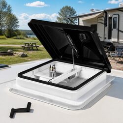 Durable Black Caravan Roof Vent with 12V Fan