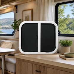 Caravan Sliding Window RV Motorhome Camper 600mm x 500mm Tempered Glass