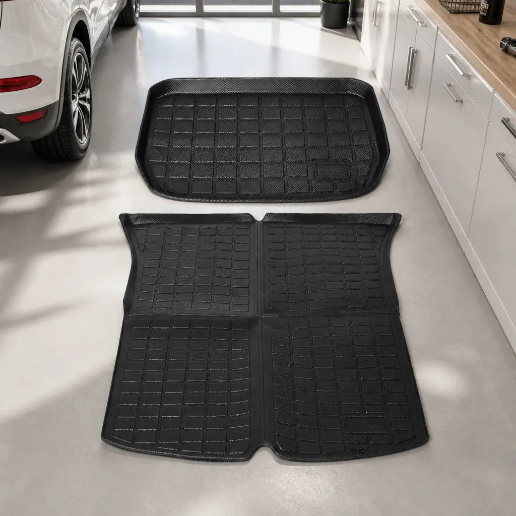 Tesla Model Y Floor Mats Set Front Rear Trunk Toolbox TPE Car Interior