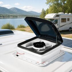 Premium 12V Roof Vent Hatch with Fan & LED for Caravans