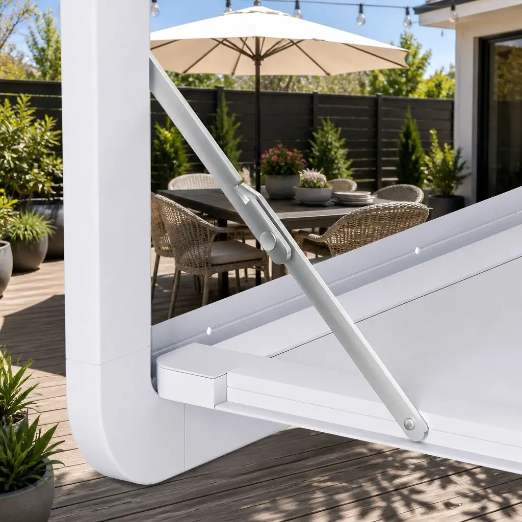Lockable Folding Caravan Table 800 x 450mm Durable White