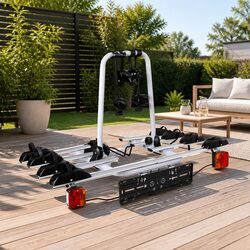 Durable 4-Bike Carrier Rack for Towbar Hitch Mounting
