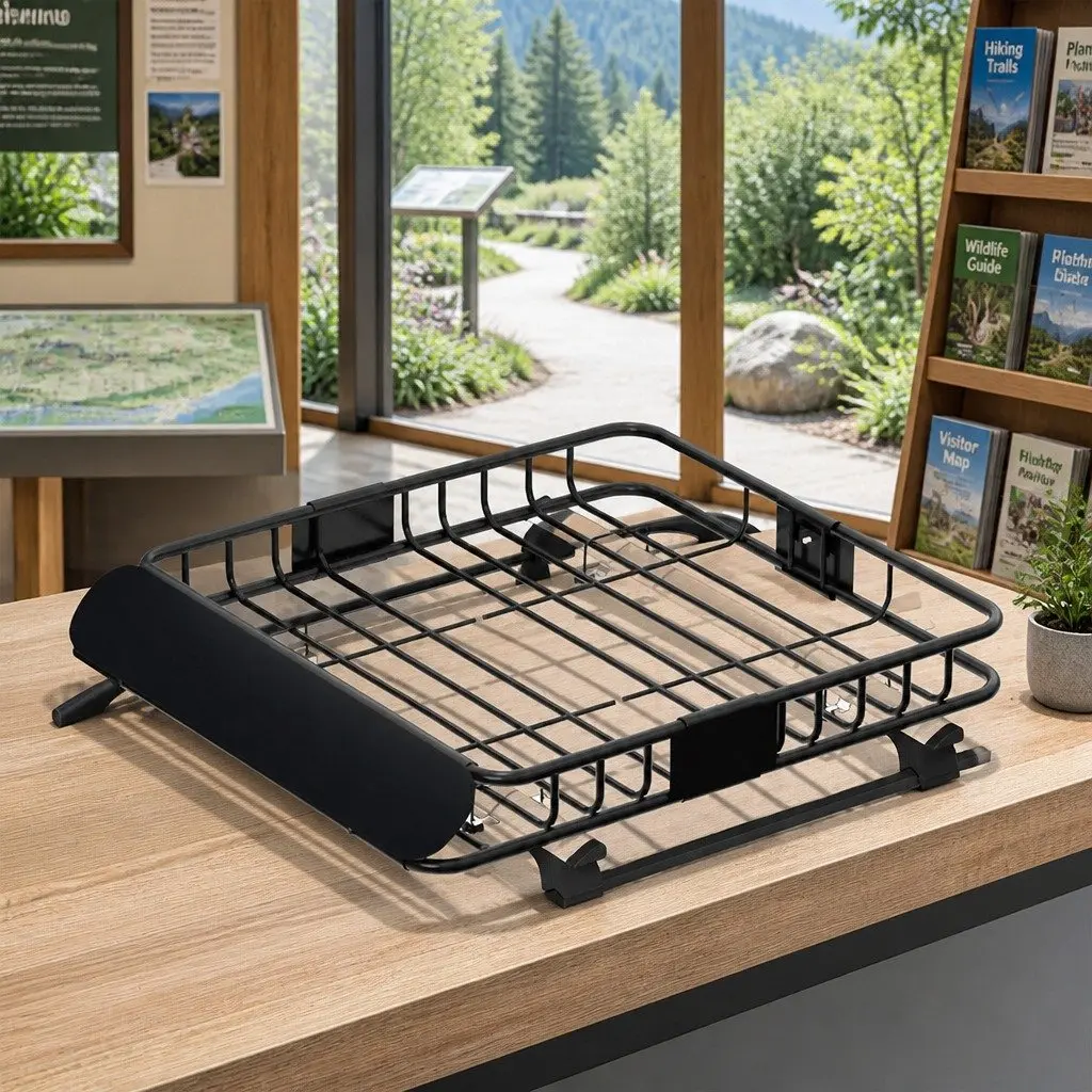 Roof Rack Basket Steel 111cm Black