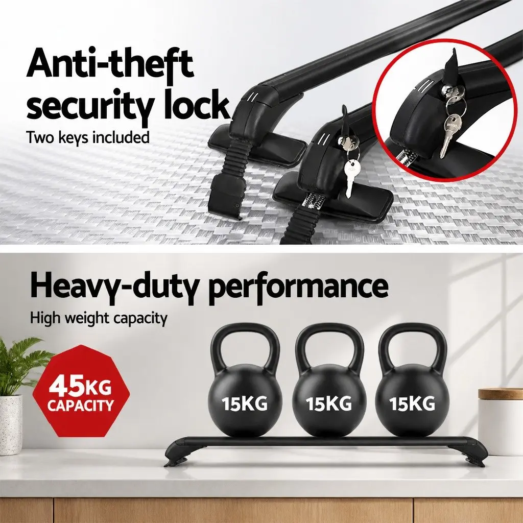Car Roof Rack Aluminium 90cm Black