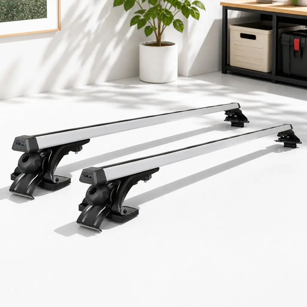 Car Roof Rack Aluminum Adjustable 145cm Silver
