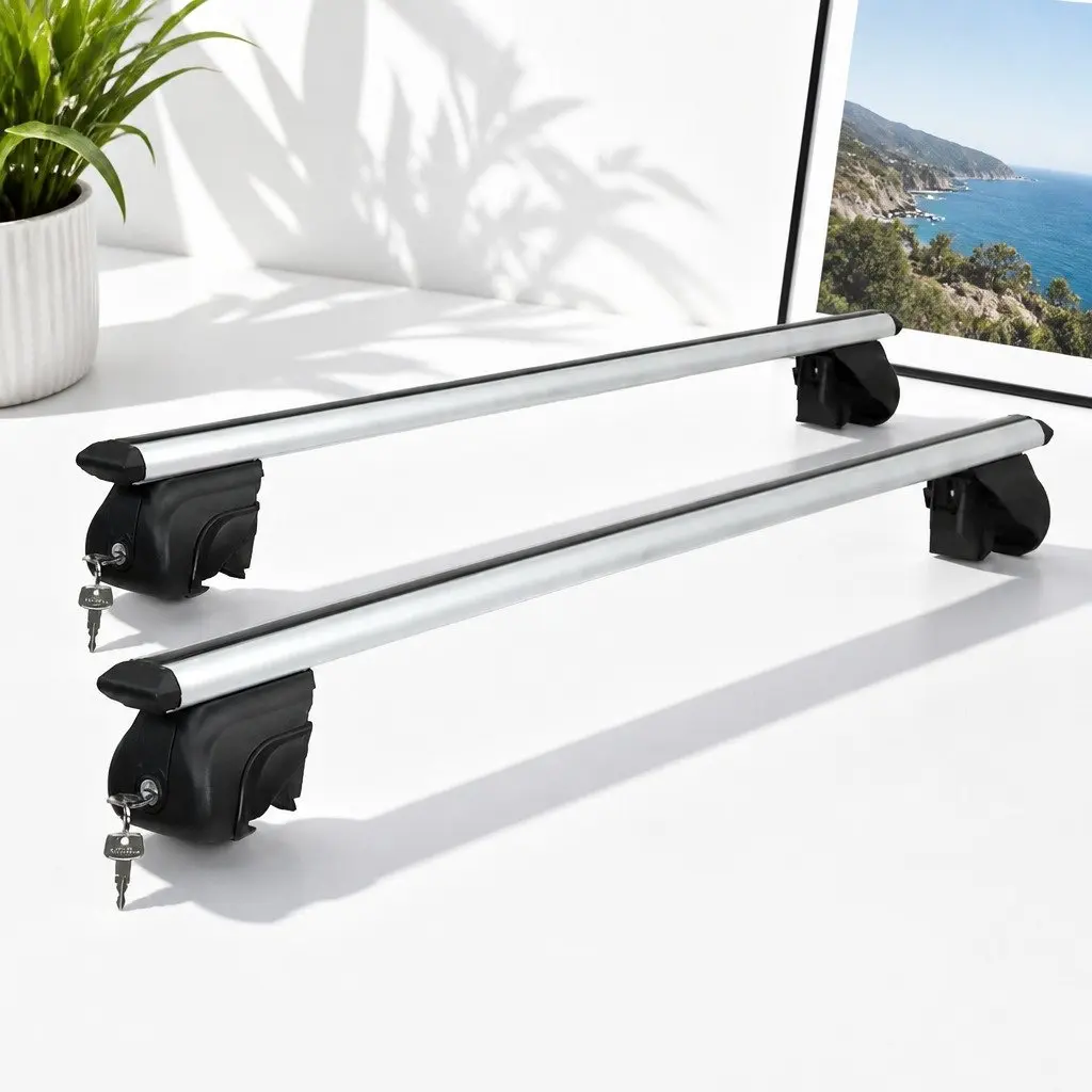 Car Roof Rack Aluminium 111cm Silver Universal Cross Bar