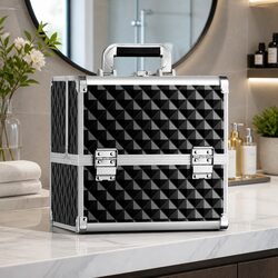 Portable Large Makeup Organiser with Sliding Trays