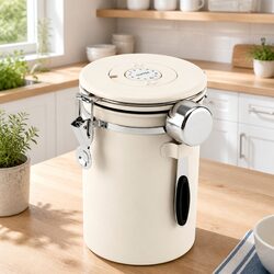 Stainless Steel 1.8L Coffee Bean Storage Canister