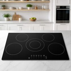 Electric Ceramic Cooktop 90cm Built-in 6 Cooking Zones Touch Control Kitchen Hob