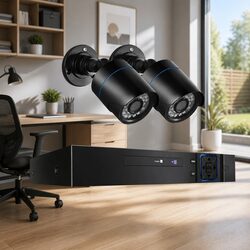 High-Quality 4CH 1080P DVR Security System with 2 Cameras