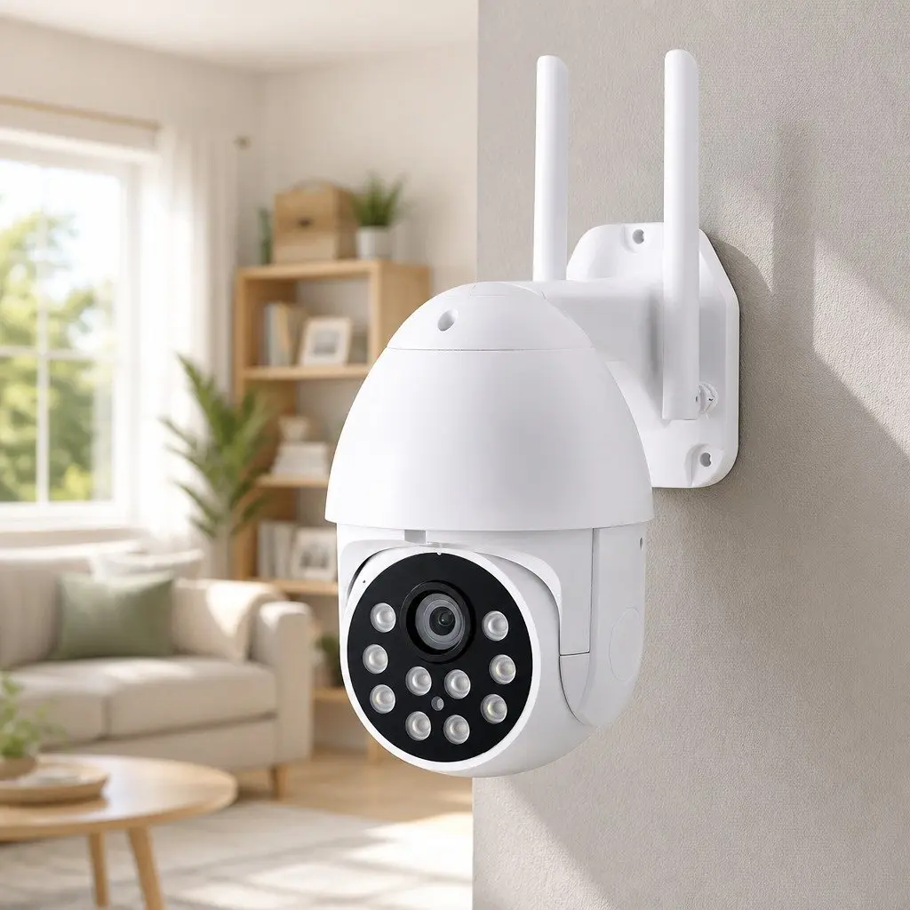 Wireless IP Camera 1080P HD CMOS White 11cm x 17cm x 26cm