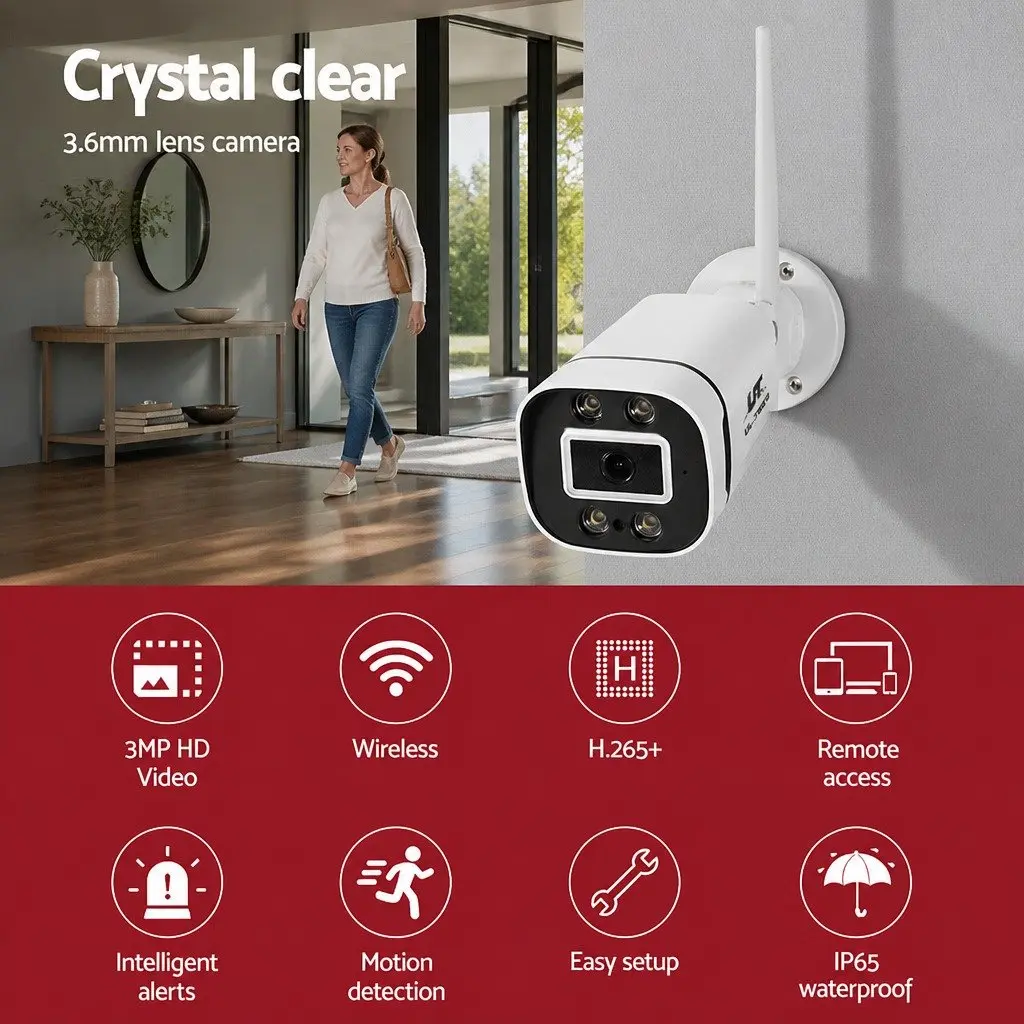 3MP Full HD Wireless CCTV Camera with Motion Detection