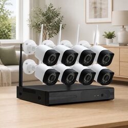Wireless CCTV Security Camera System 8CH NVR 3MP Full HD Weatherproof Indoor