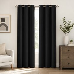 Premium Blockout Curtain Panels Eyelet 3 Layer Noise Reduction