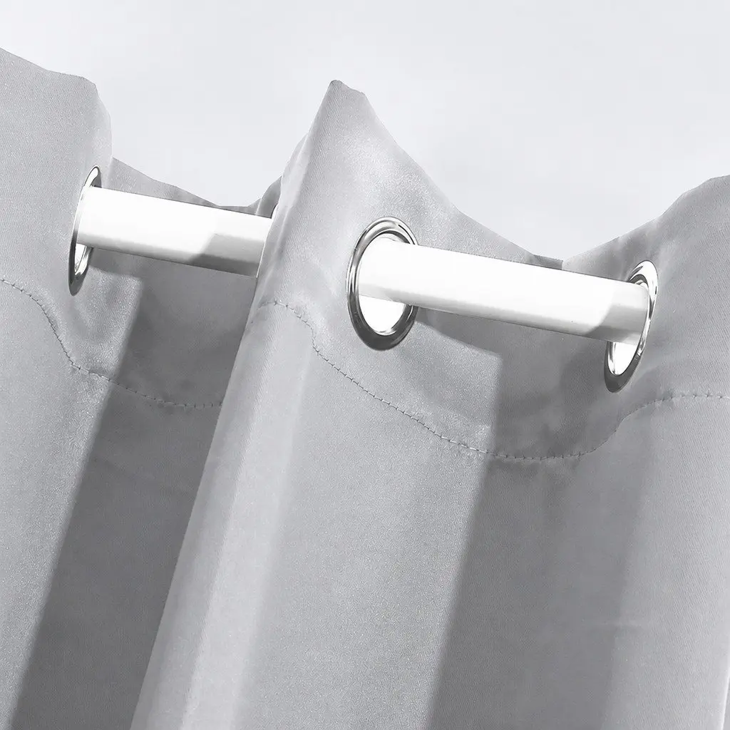 Blackout Curtain Panels Polyester 132cm Grey 2 Piece