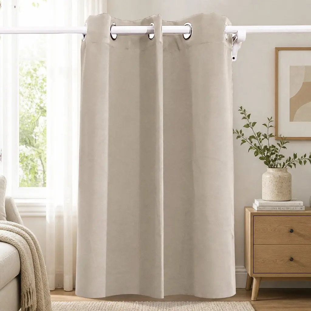 Blackout Curtain Panels 2-Pack Triple Weave Eyelet 132x213cm Noise Insulation