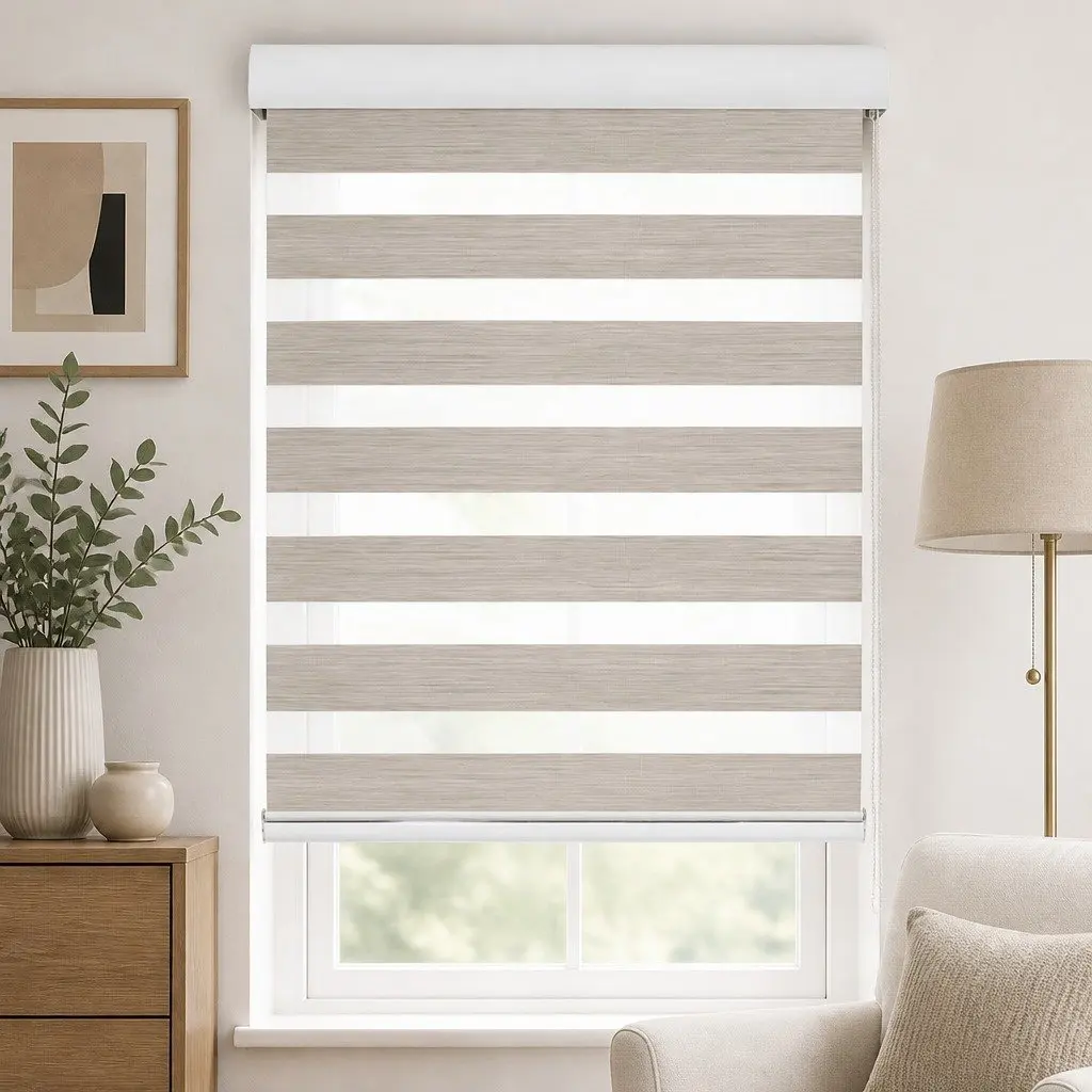 Zebra Roller Blind Polyester 150x210cm Beige